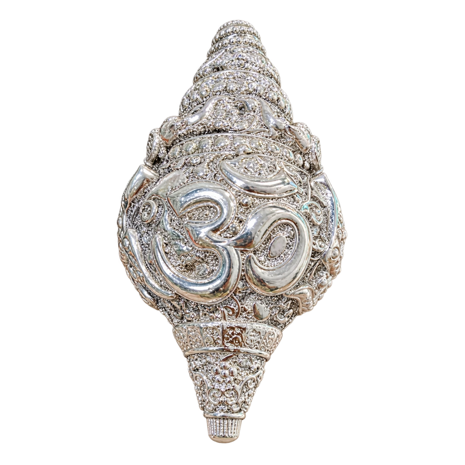 CRESTORA 999 Silver Plated Shankh Pooja Article