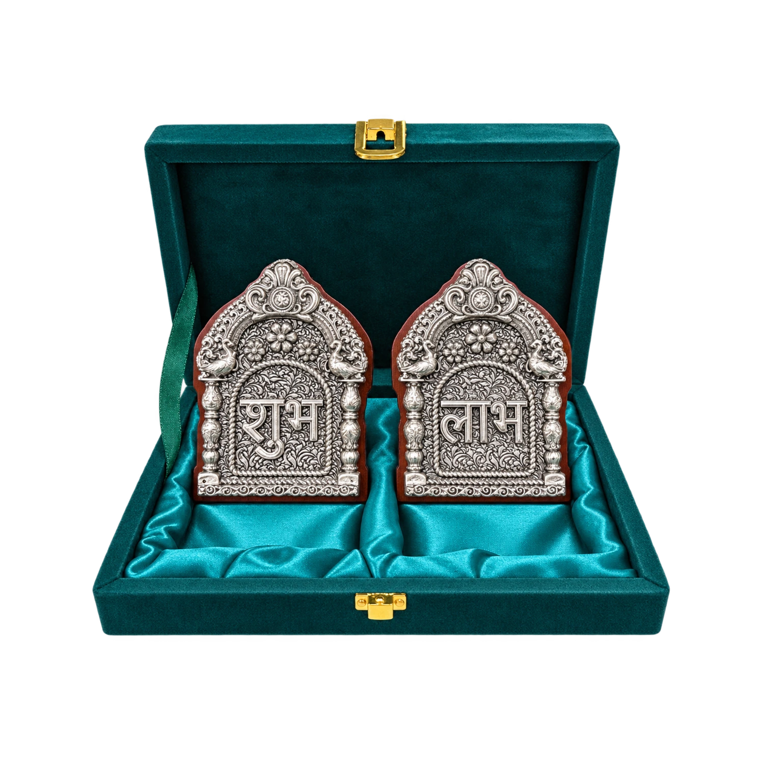 CRESTORA 999 Silver Plated Shubh Labh Gift Box Set