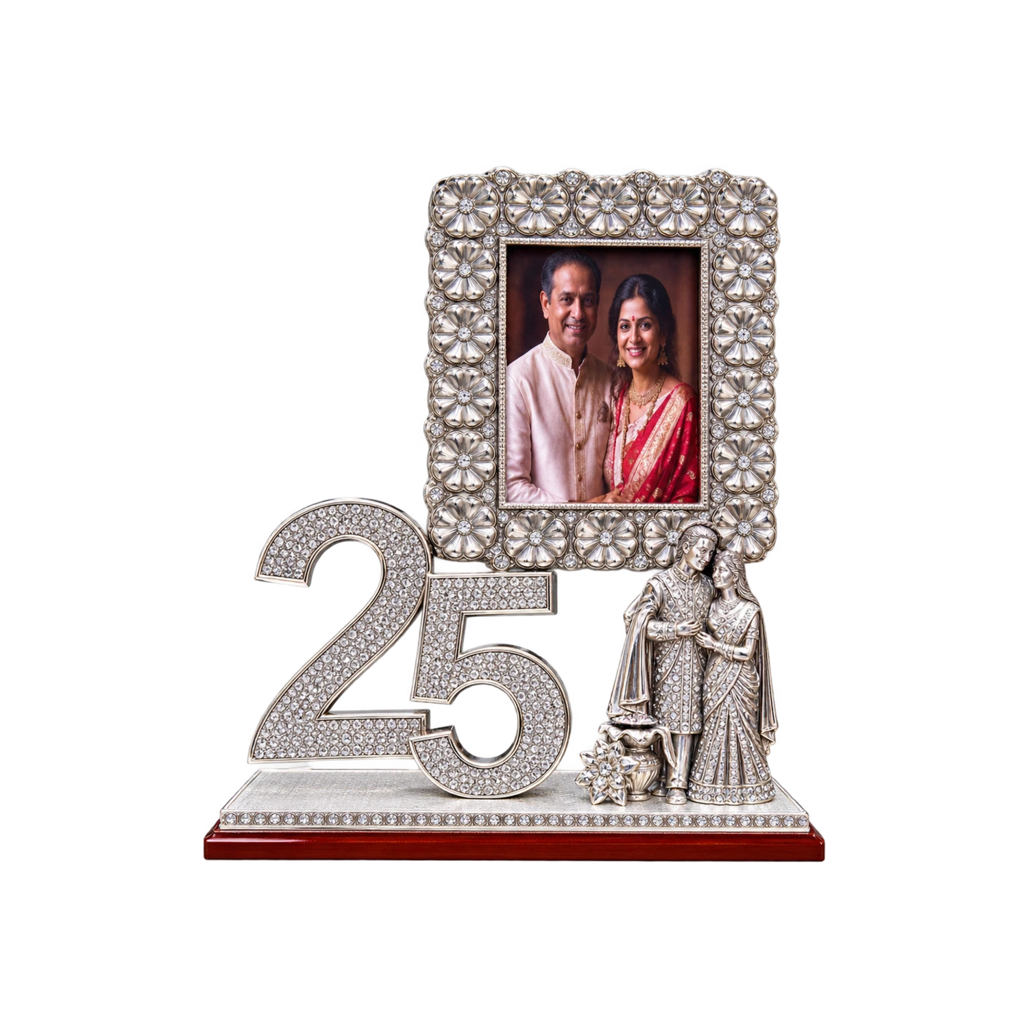 CRESTORA 999 Silver Plated Elegant Photo Frame