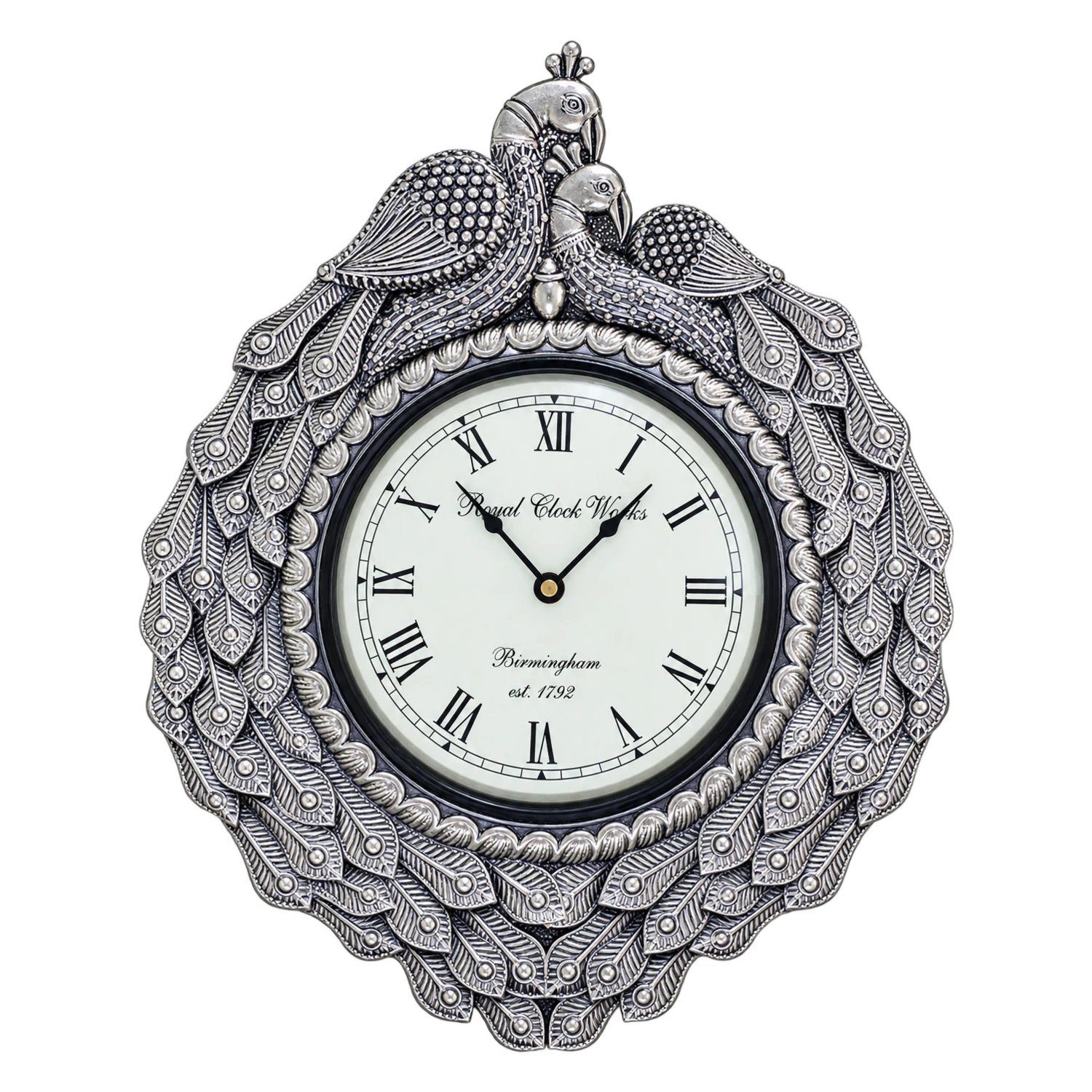 CRESTORA 999 Silver Plated Decorative Table Clock