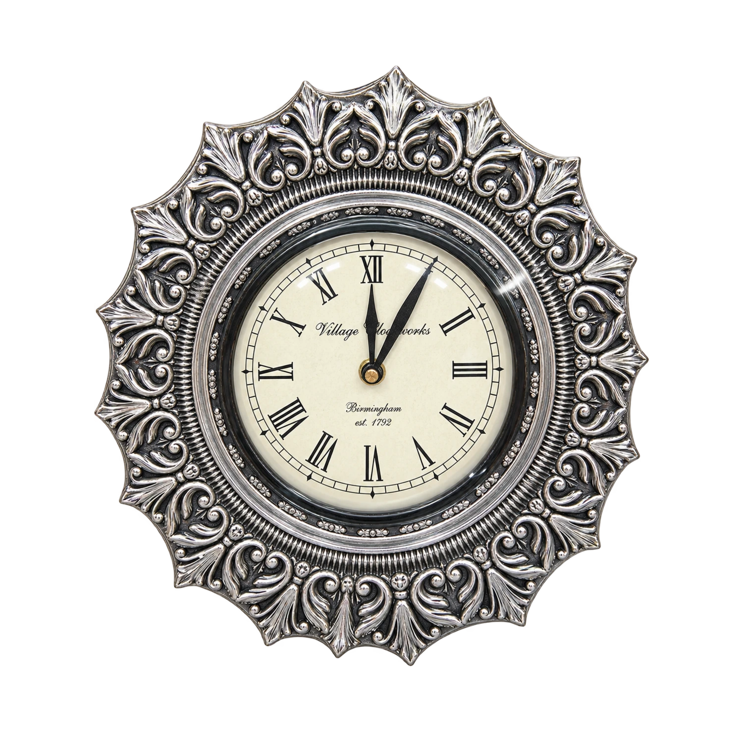 CRESTORA 999 Silver Plated Designer Table Clock